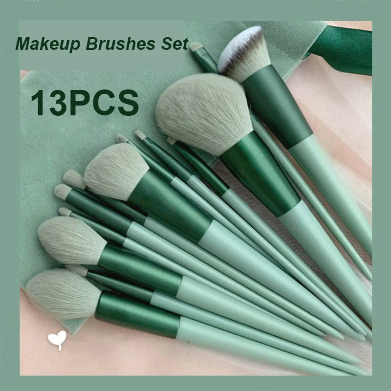 Pincéis de Maquiagem kit 13 Pçs Profissional Eye Shadow